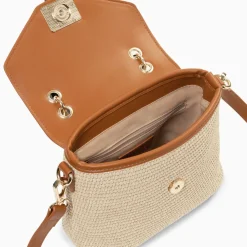 Vanessa Wu Sac A Main Gwenaelle Camel A Anse En Faux Bambou Sale