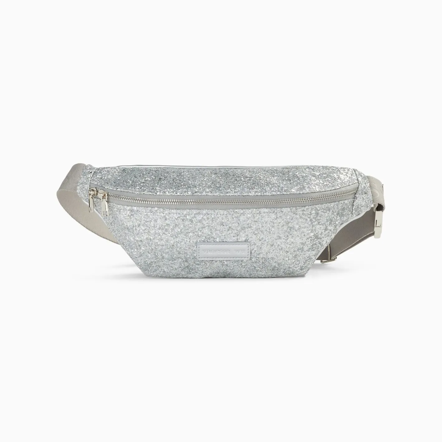 Vanessa Wu Sac Banane Lydie Argent A Paillettes Clearance