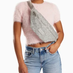 Vanessa Wu Sac Banane Lydie Argent A Paillettes Clearance