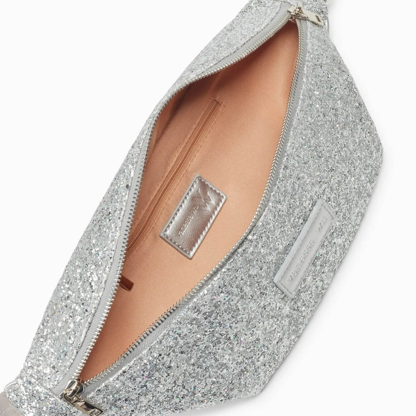 Vanessa Wu Sac Banane Lydie Argent A Paillettes Clearance