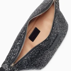 Vanessa Wu Sac Banane Lydie Noir A Paillettes Outlet