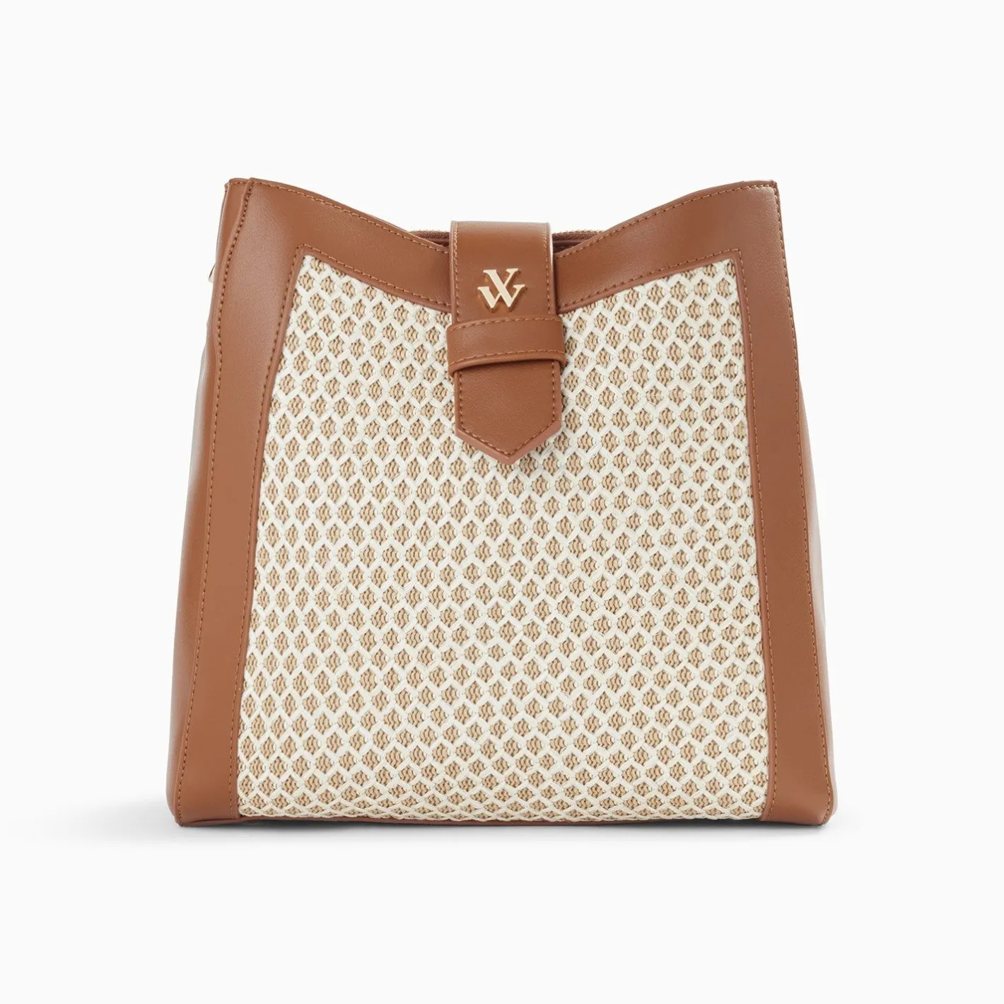 Vanessa Wu Sac Bourse Carmen Camel Discount