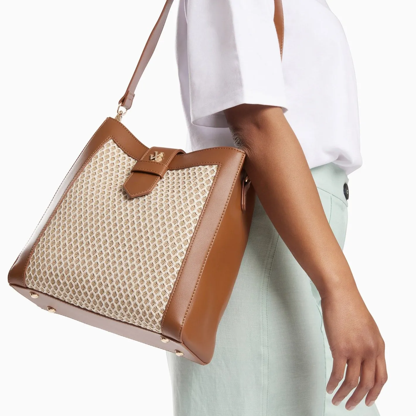 Vanessa Wu Sac Bourse Carmen Camel Discount