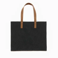 Vanessa Wu Sac Cabas Monogramme Emilia Noir Best
