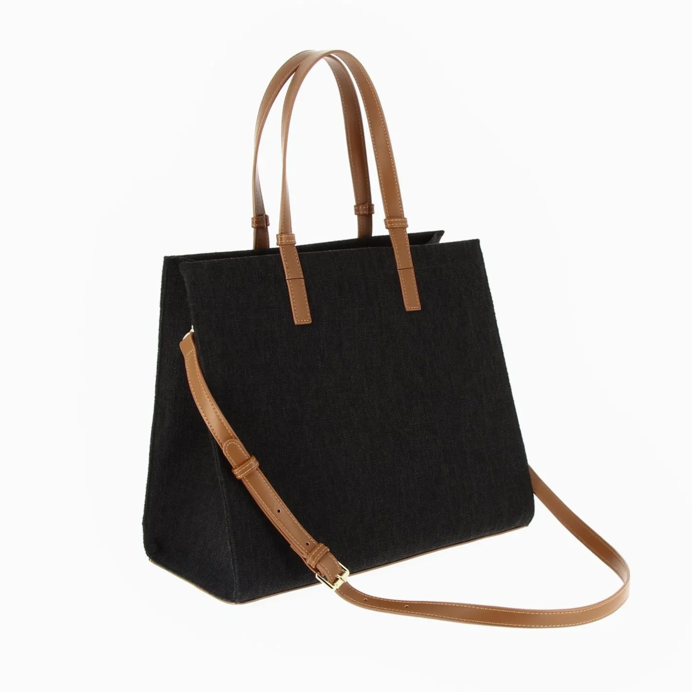 Vanessa Wu Sac Cabas Monogramme Emilia Noir Best