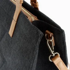 Vanessa Wu Sac Cabas Monogramme Emilia Noir Best