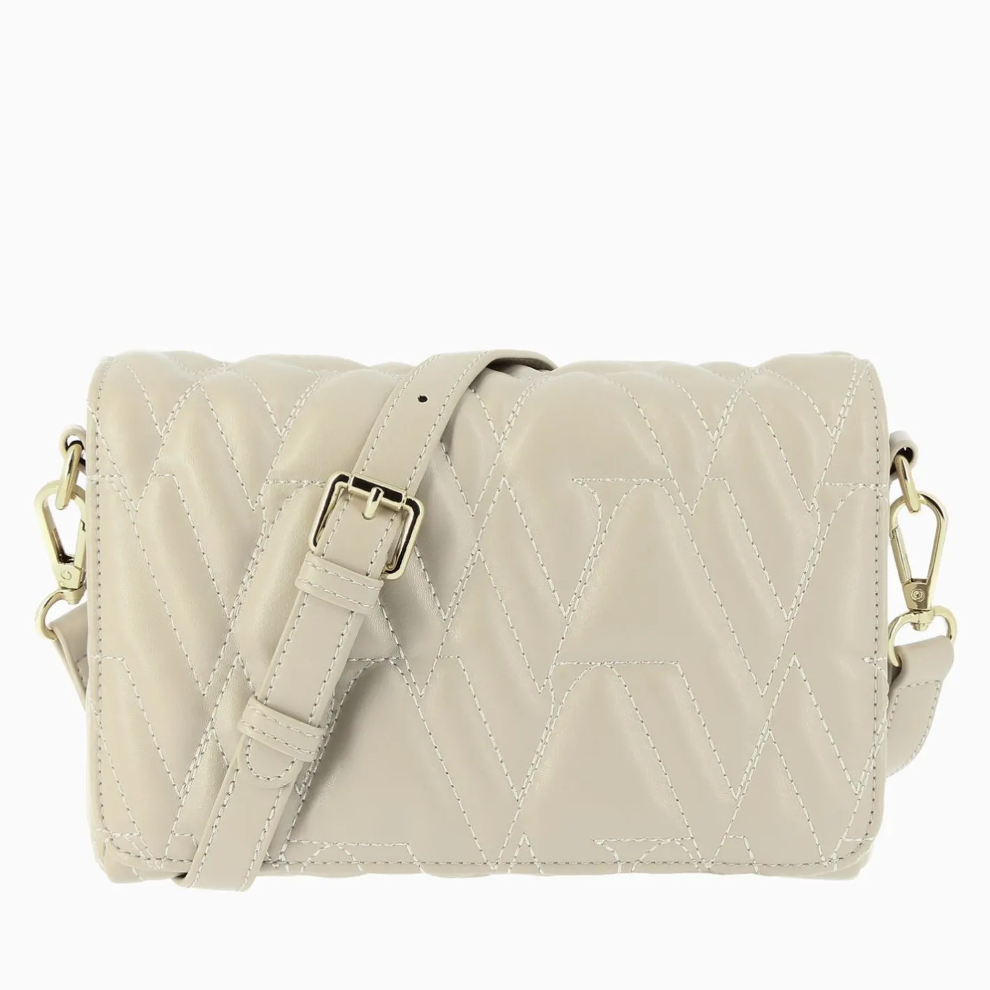 Vanessa Wu Sac Matelasse Noelie Monogrammes Beige Online