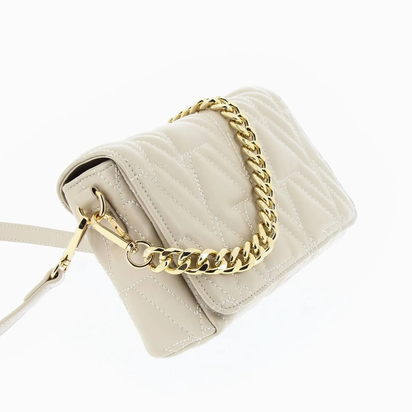 Vanessa Wu Sac Matelasse Noelie Monogrammes Beige Online