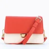 Vanessa Wu Sac Rigide Lucia Rouge Et Jaune A Rabat Best