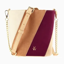 Vanessa Wu Sac Seau Martica Multicolore En Suedine