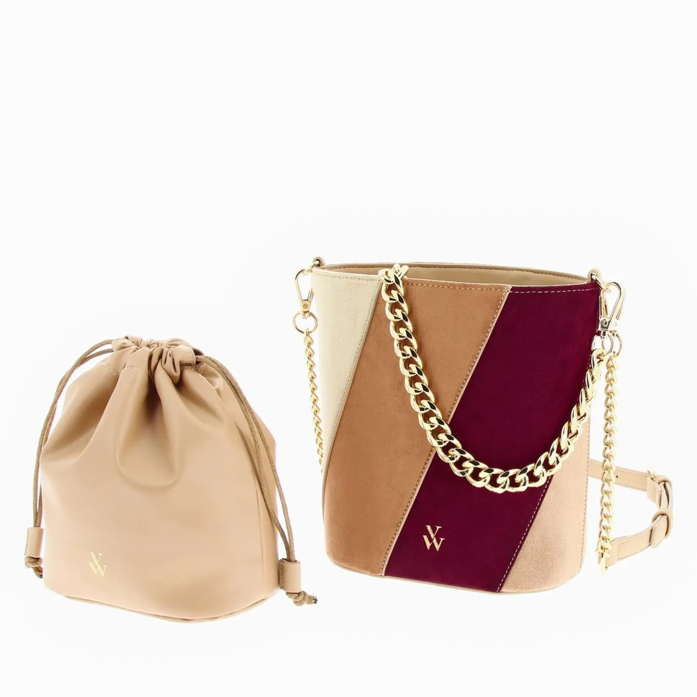 Vanessa Wu Sac Seau Martica Multicolore En Suedine