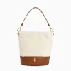 Vanessa Wu Sac Seau Milou Ivoire Et Camel En Faux Shearling Outlet