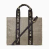 Vanessa Wu Sac Shopper Maisie Oversize Taupe Et Noir New