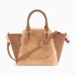 Vanessa Wu Sac Trapeze Filippa Bi-Matiere Camel