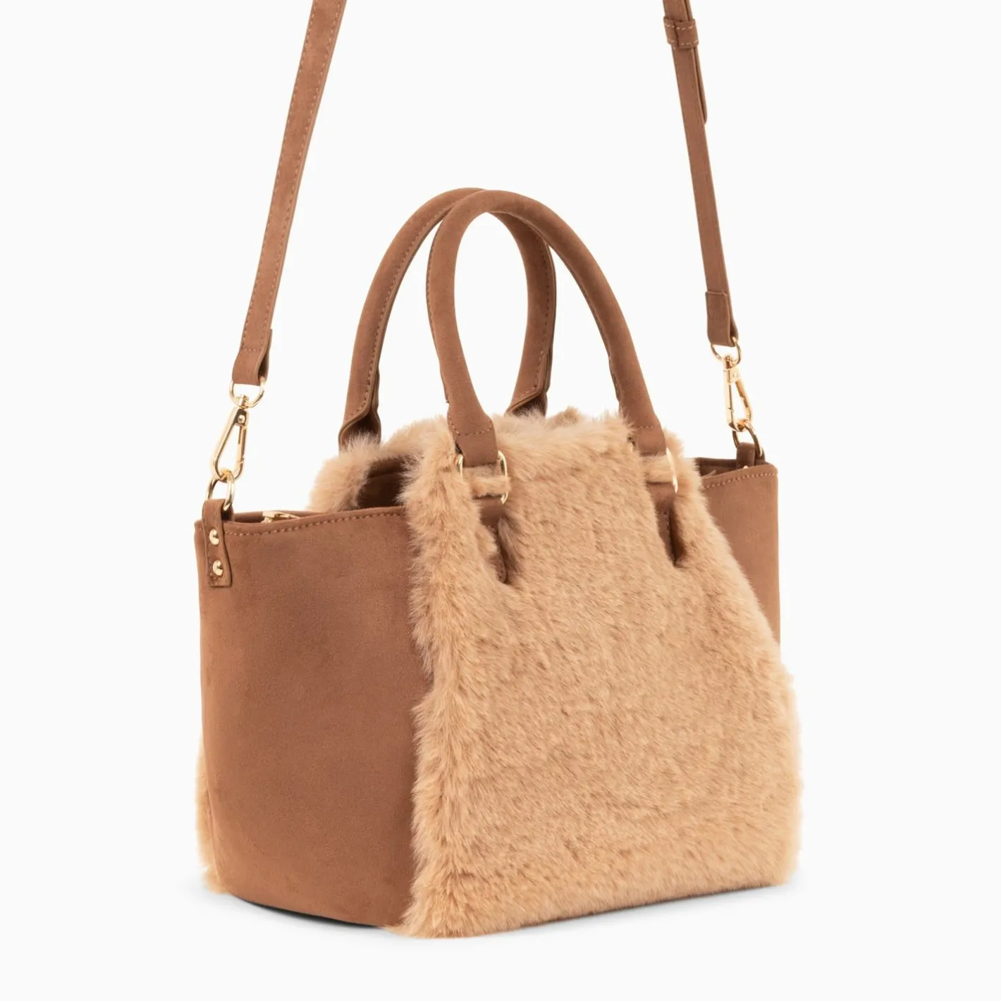 Vanessa Wu Sac Trapeze Filippa Bi-Matiere Camel