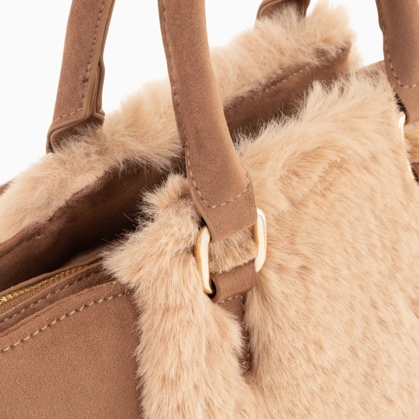 Vanessa Wu Sac Trapeze Filippa Bi-Matiere Camel