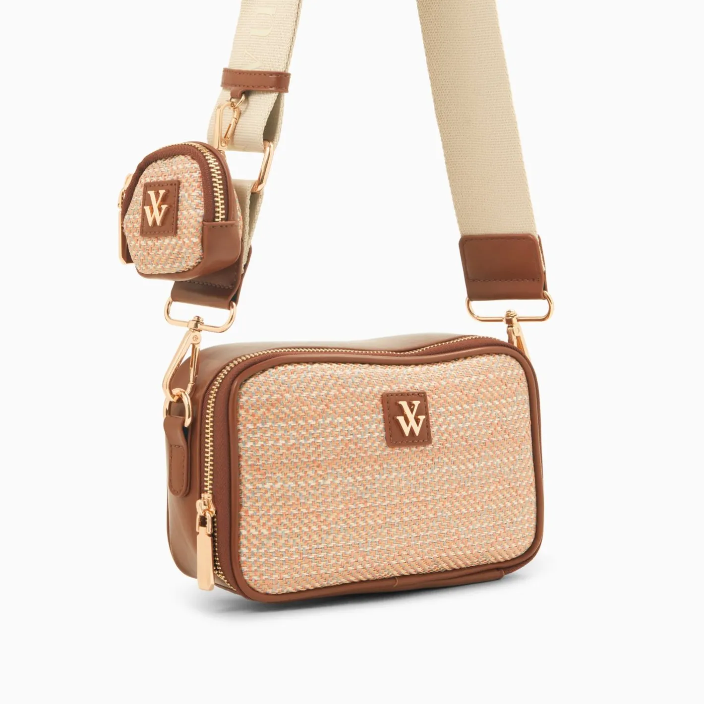 Vanessa Wu Sacoche Eryn Marron A Mini Pochette