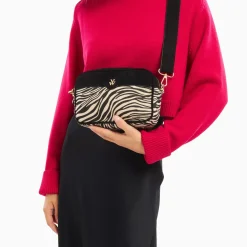 Vanessa Wu Sacoche Manelle Noir Et Zebre New