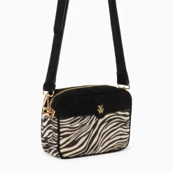 Vanessa Wu Sacoche Manelle Noir Et Zebre New