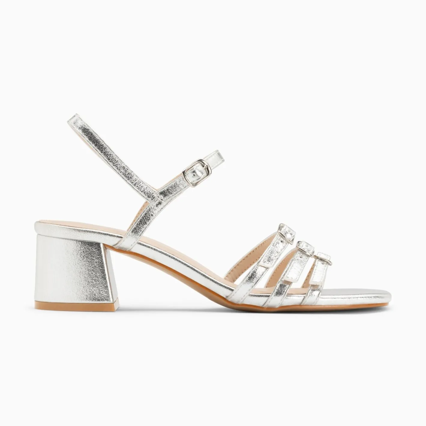 Vanessa Wu Sandales A Talon Alexandra Multibrides Argent Outlet
