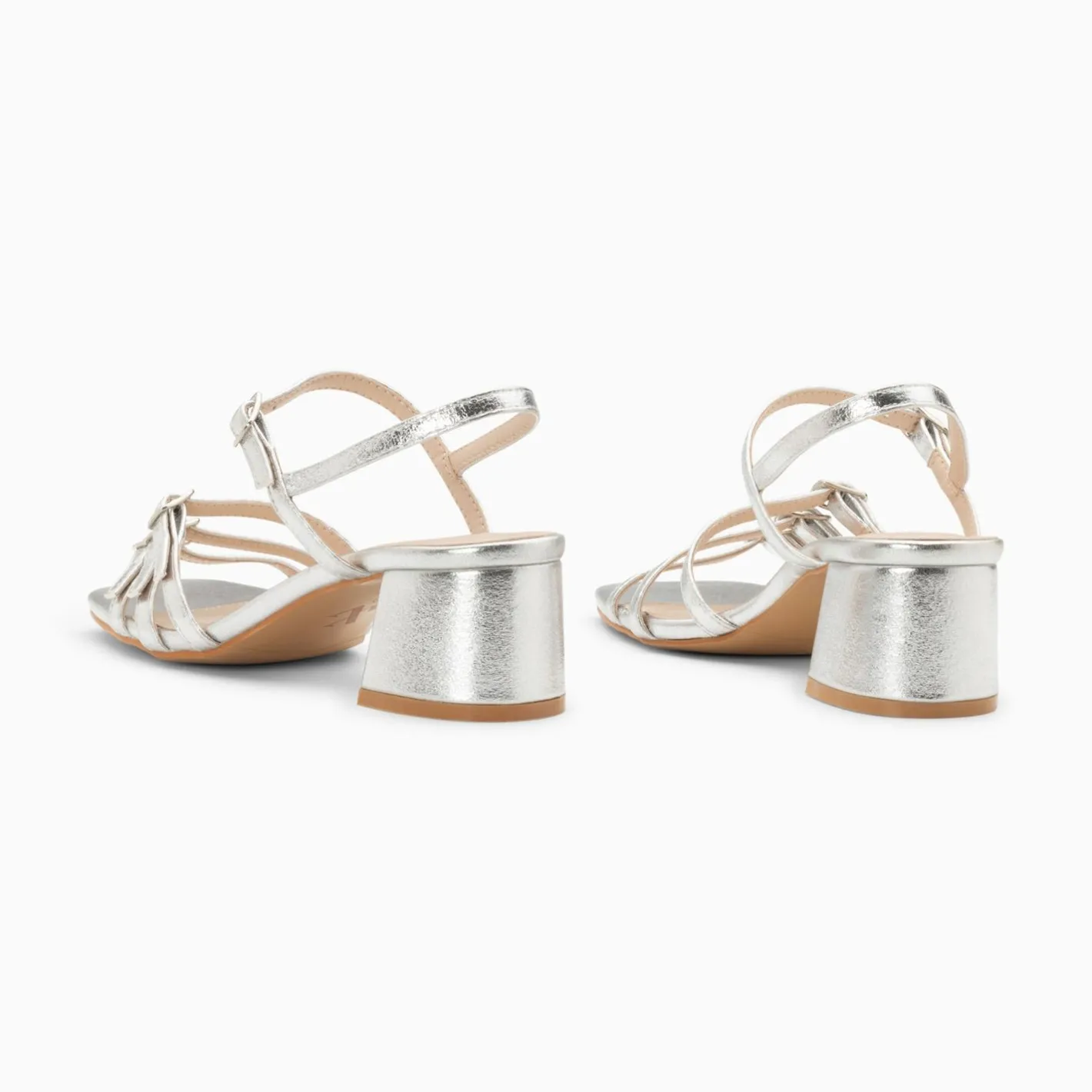 Vanessa Wu Sandales A Talon Alexandra Multibrides Argent Outlet