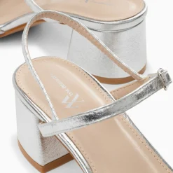 Vanessa Wu Sandales A Talon Alexandra Multibrides Argent Outlet