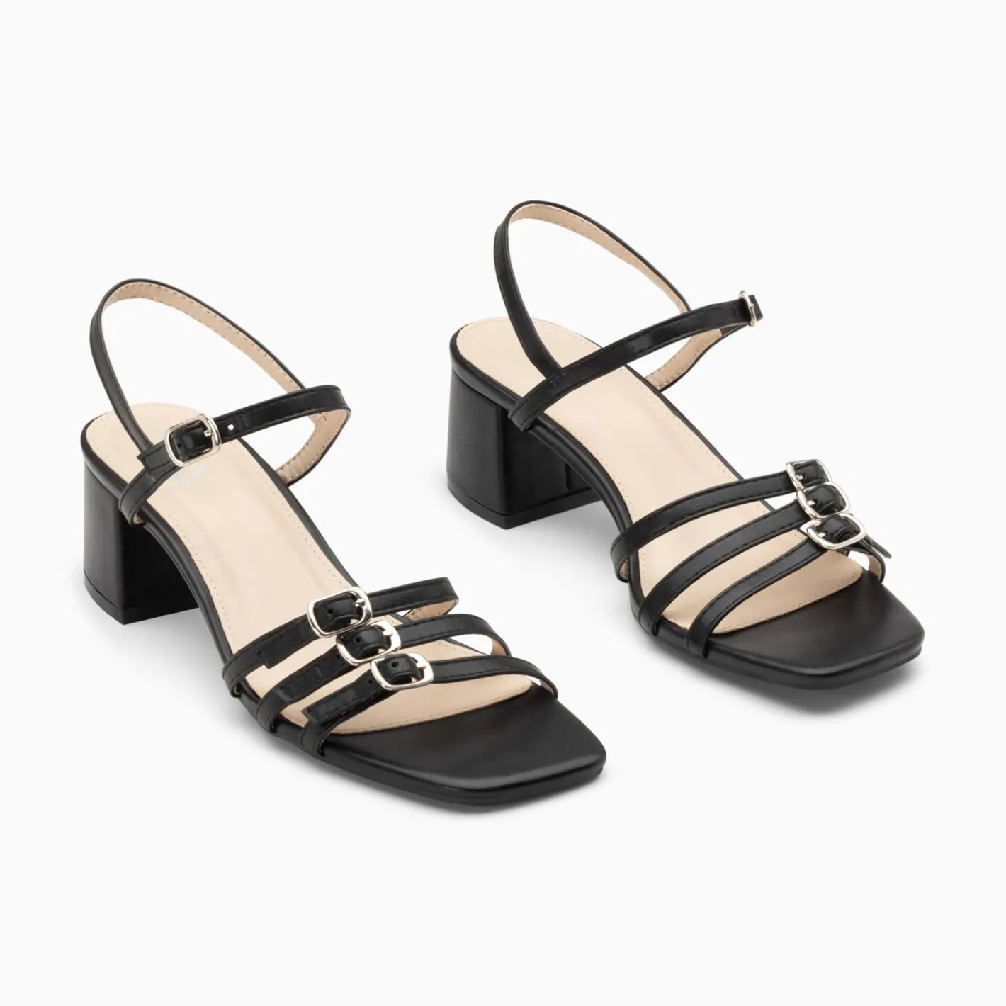 Vanessa Wu Sandales A Talon Alexandra Multibrides Noires Outlet
