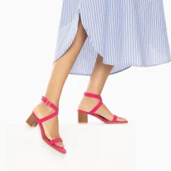 Vanessa Wu Sandales A Talon Bella Fuchsia A Doubles Brides Hot
