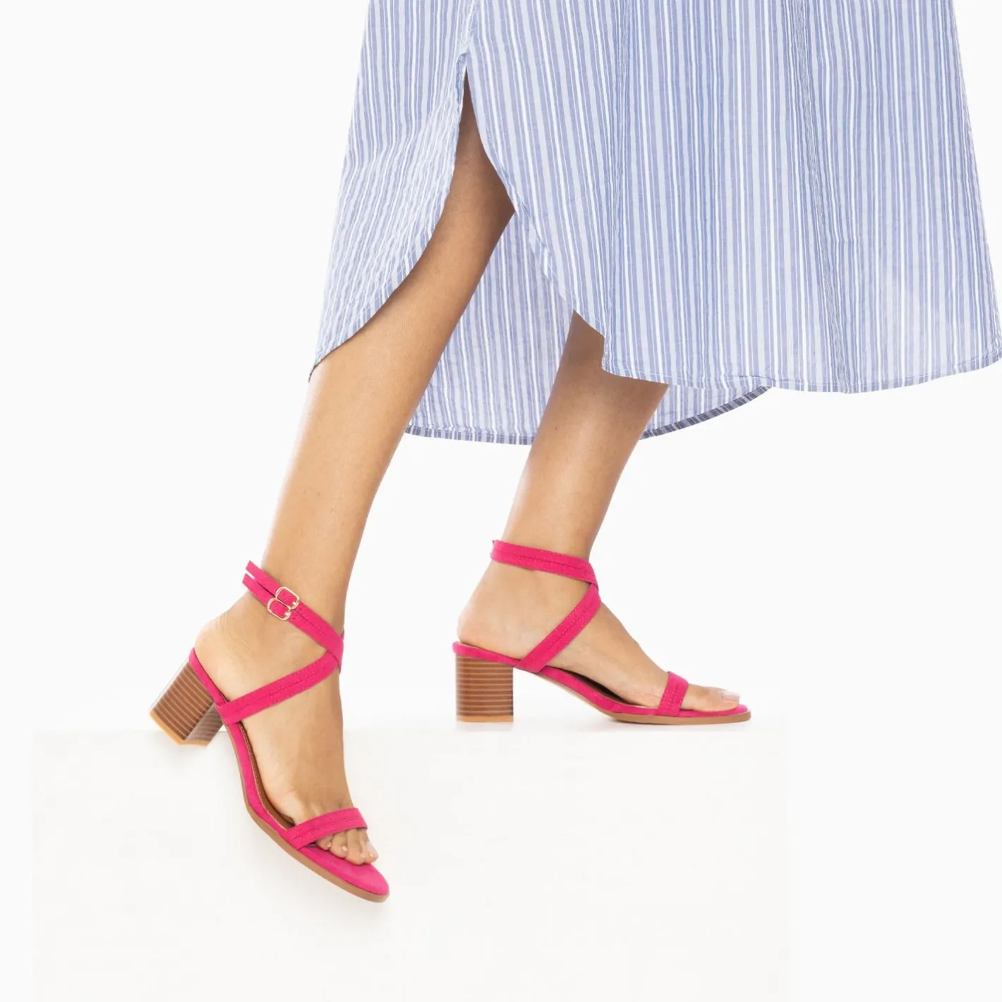 Vanessa Wu Sandales A Talon Bella Fuchsia A Doubles Brides Hot
