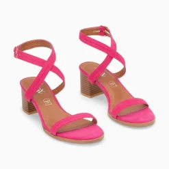 Vanessa Wu Sandales A Talon Bella Fuchsia A Doubles Brides Hot