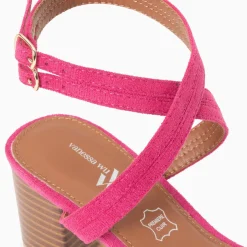 Vanessa Wu Sandales A Talon Bella Fuchsia A Doubles Brides Hot