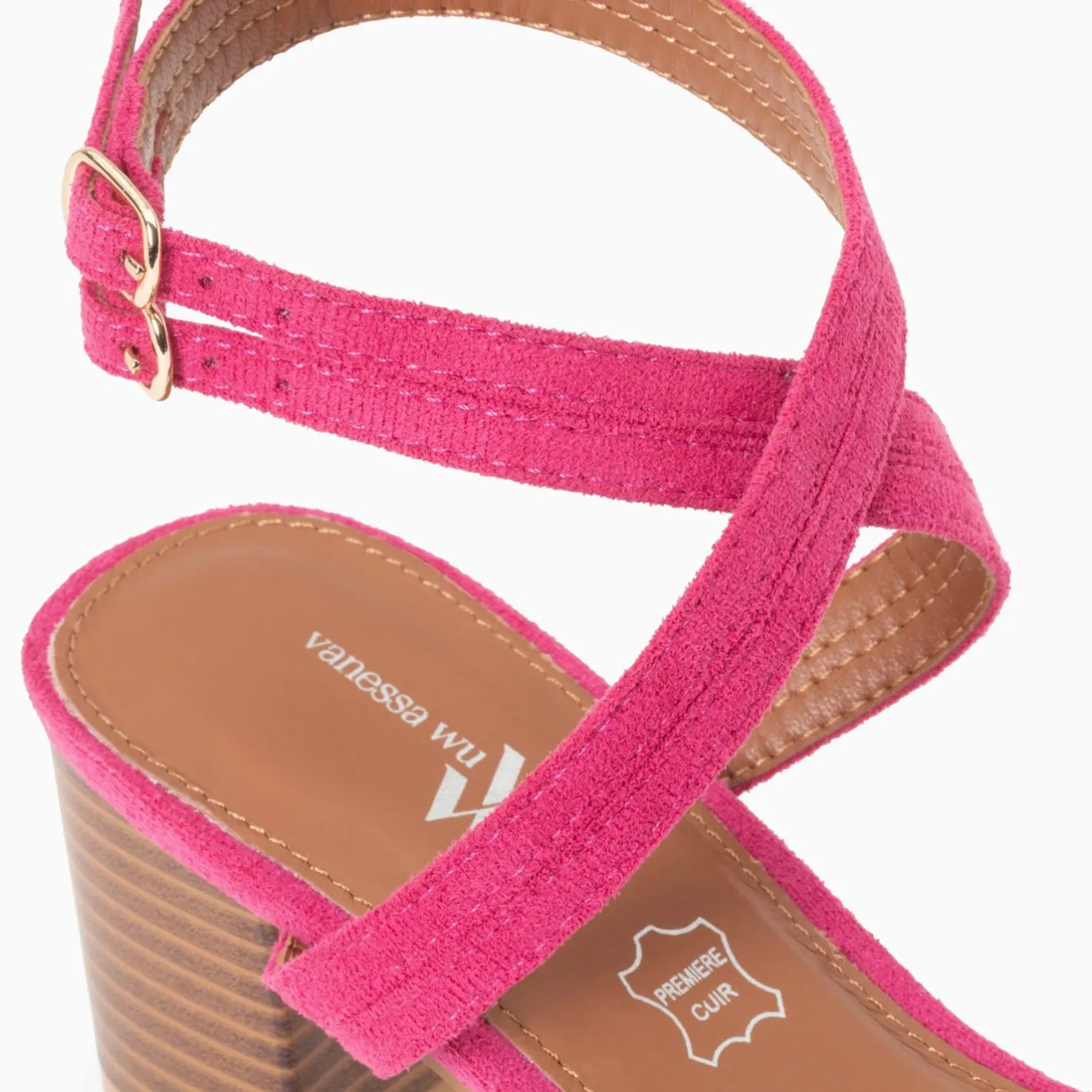 Vanessa Wu Sandales A Talon Bella Fuchsia A Doubles Brides Hot