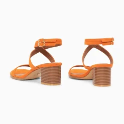 Vanessa Wu Sandales A Talon Bella Orange A Doubles Brides
