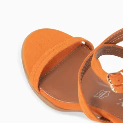 Vanessa Wu Sandales A Talon Bella Orange A Doubles Brides