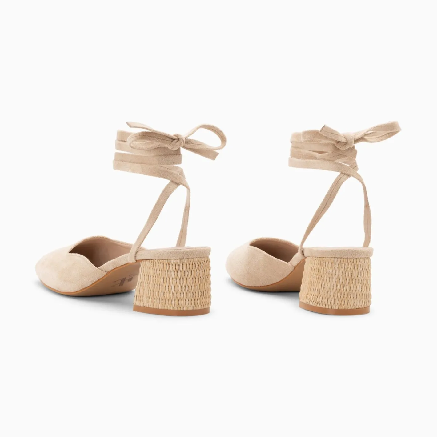 Vanessa Wu Sandales A Talon Inna Beiges A Lacets Outlet