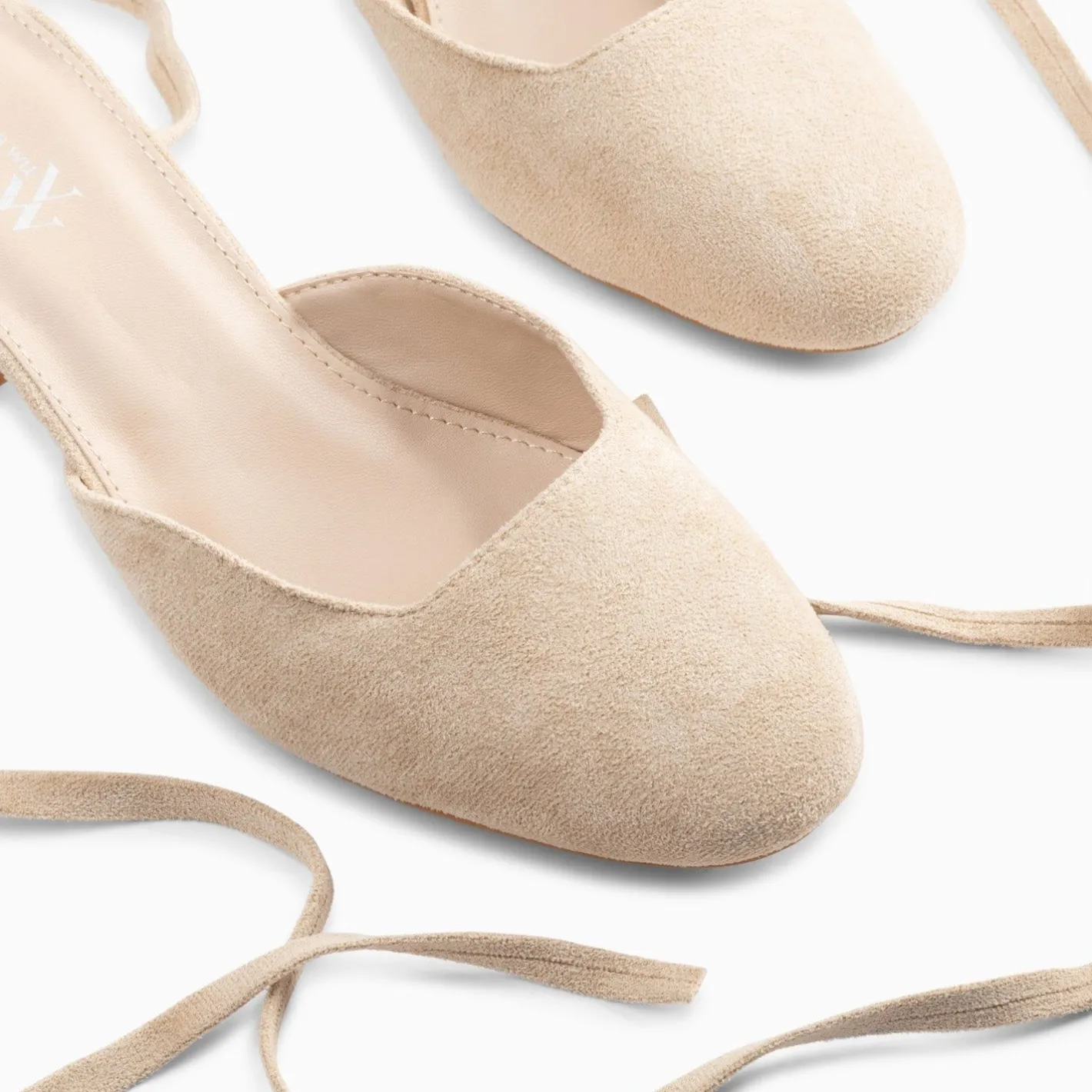 Vanessa Wu Sandales A Talon Inna Beiges A Lacets Outlet