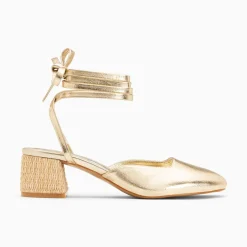 Vanessa Wu Sandales A Talon Inna Or A Lacets Discount