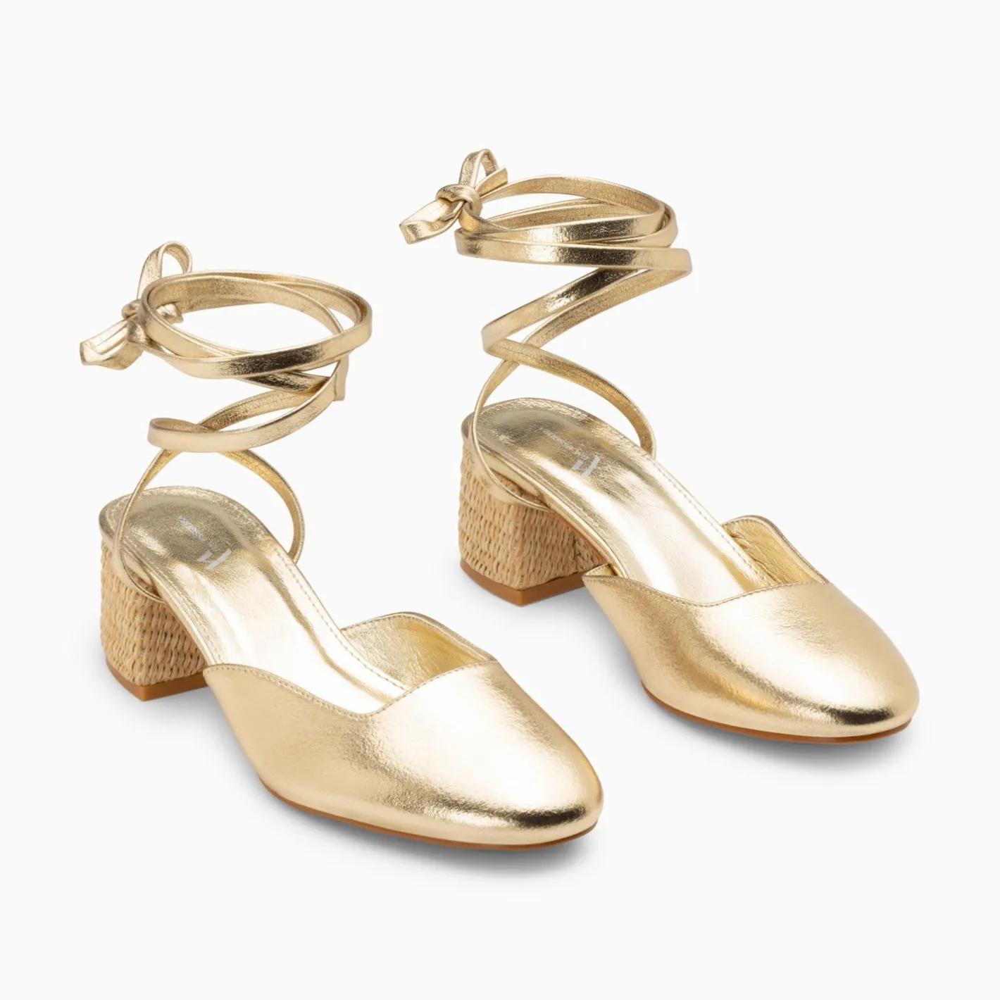 Vanessa Wu Sandales A Talon Inna Or A Lacets Discount