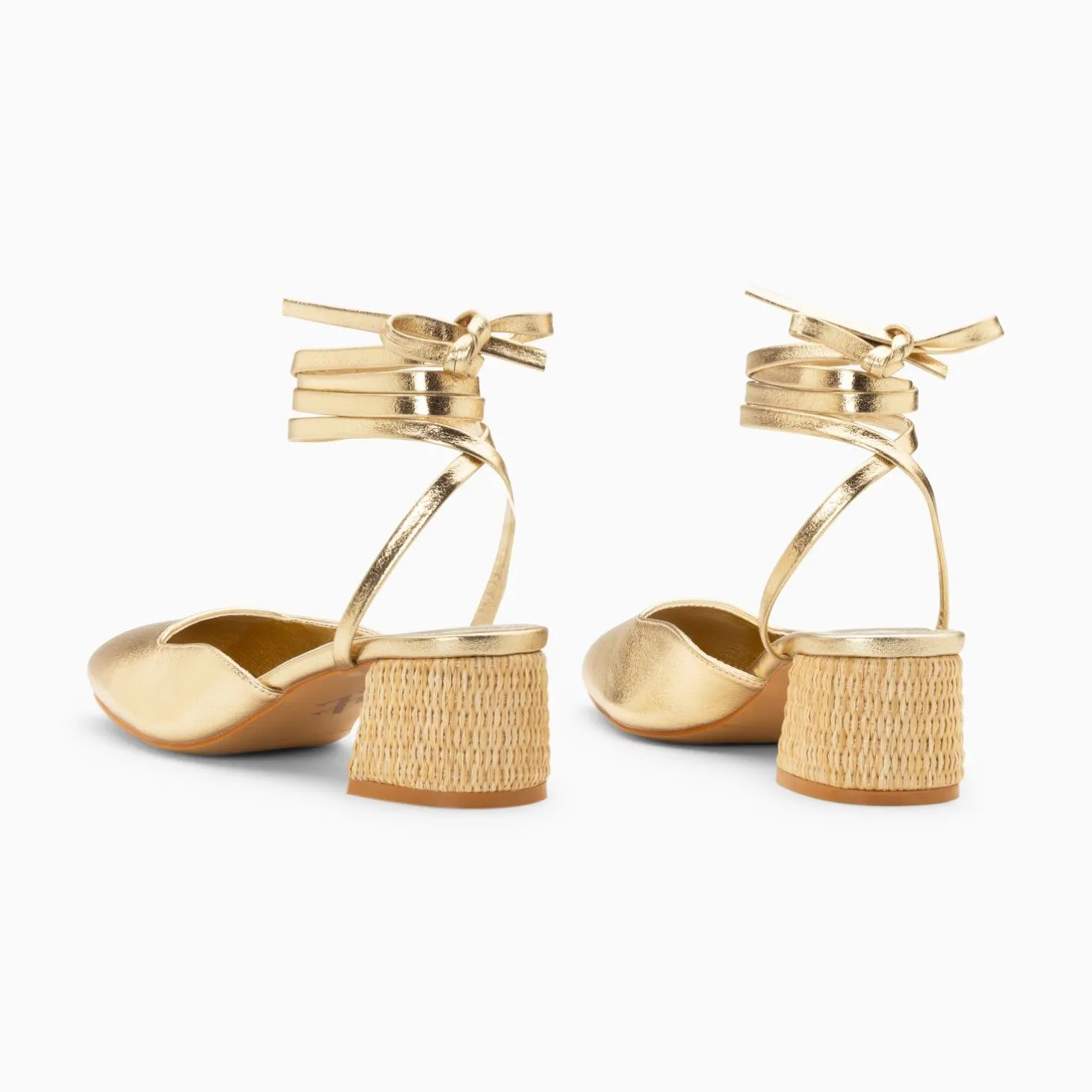 Vanessa Wu Sandales A Talon Inna Or A Lacets Discount