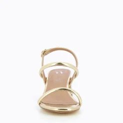 Vanessa Wu Sandales A Talon Minimalistes Cynthia Or
