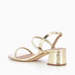 Vanessa Wu Sandales A Talon Minimalistes Cynthia Or