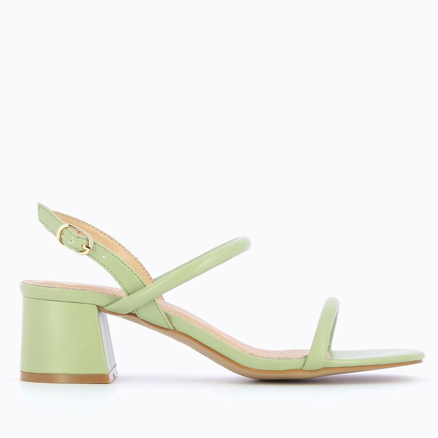 Vanessa Wu Sandales A Talon Minimalistes Oriane Vert Pastel Best