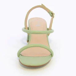 Vanessa Wu Sandales A Talon Minimalistes Oriane Vert Pastel Best
