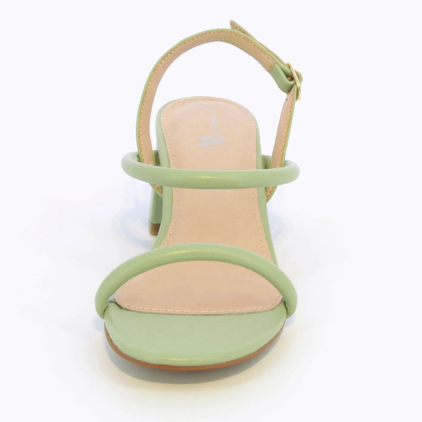 Vanessa Wu Sandales A Talon Minimalistes Oriane Vert Pastel Best
