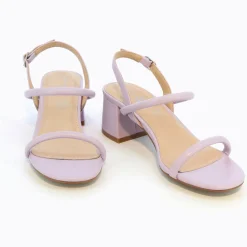 Vanessa Wu Sandales A Talon Minimalistes Oriane Lilas Outlet
