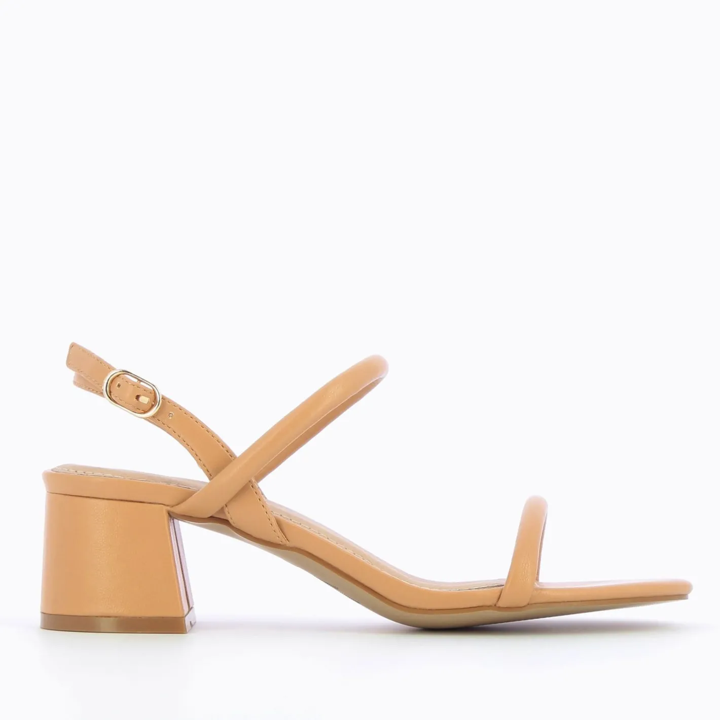 Vanessa Wu Sandales A Talon Minimalistes Oriane Caramel New