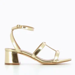 Vanessa Wu Sandales A Talon Retro Adrianna Or