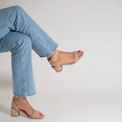 Vanessa Wu Sandales A Talon Tressees Emmeline Taupe Rose Sale