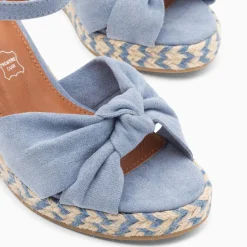 Vanessa Wu Sandales Compensees Nouees Celine Bleues Sale