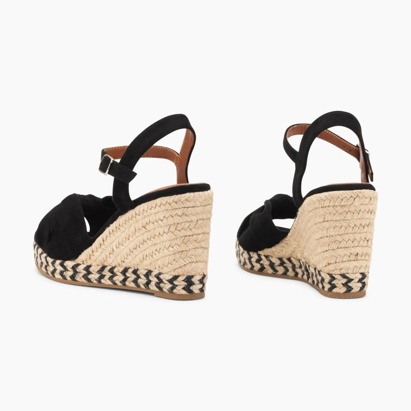 Vanessa Wu Sandales Compensees Nouees Celine Noires Discount